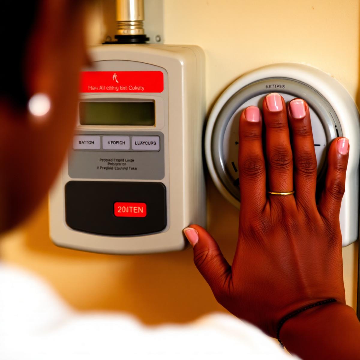 Loading a prepaid electricity token on a South African home meter